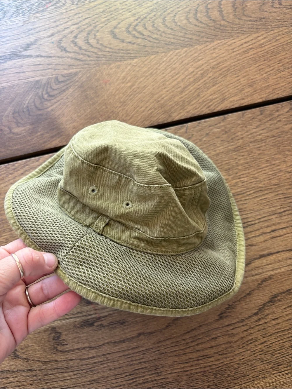 Vintage Gymboree 6-18m 100% cotton Olive Green Bucket Sun Hat